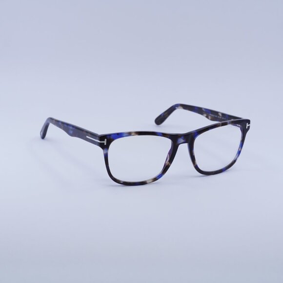🕶️ New Tom Ford FT5662-B 055 56mm Eyeglasses - Blue Havana Frame - Picture 4 of 11